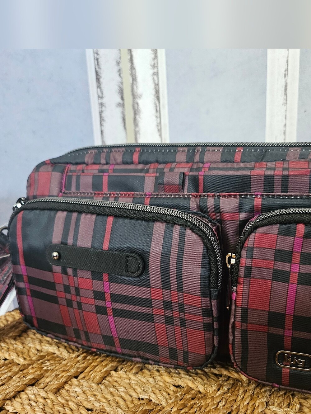 $75 Retail NWT Lug Belt Bag, Sling, & Crossbody Bag In Berry Plaid (HTF!) - Picture 14 of 14